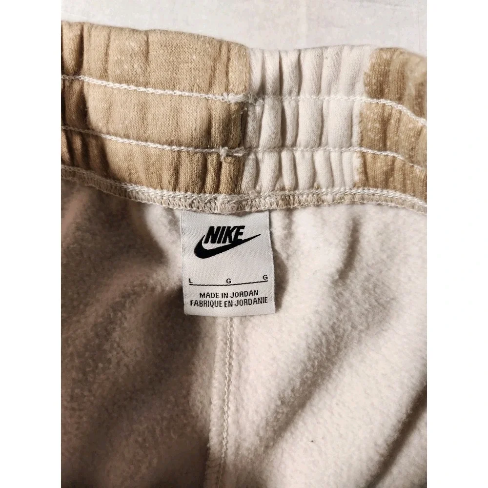 Nike Kid's Sportswear Club Fleece Printed Joggers Ivory White Large FD3200-247
